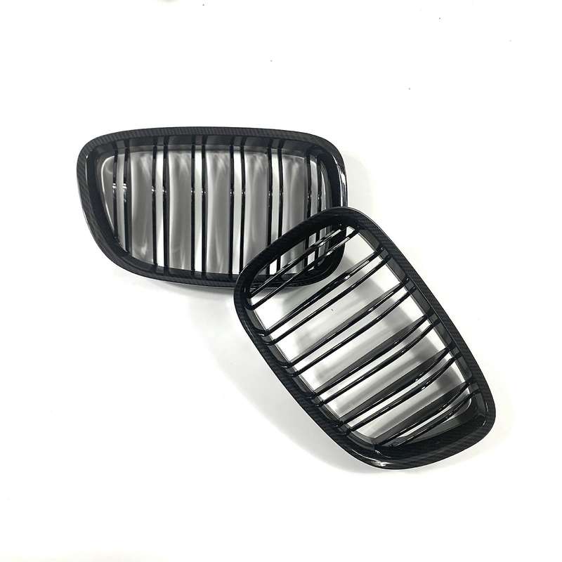 Car Carbon Fiber Front Kidney Grill Grilles Double Line Grilles for 5 Series GT F07 528I 535I 550I 2