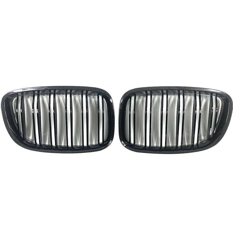 Car Carbon Fiber Front Kidney Grill Grilles Double Line Grilles for 5 Series GT F07 528I 535I 550I 2