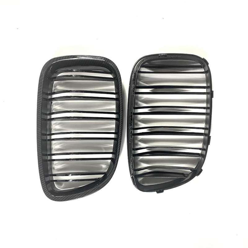 Car Carbon Fiber Front Kidney Grill Grilles Double Line Grilles for 5 Series GT F07 528I 535I 550I 2