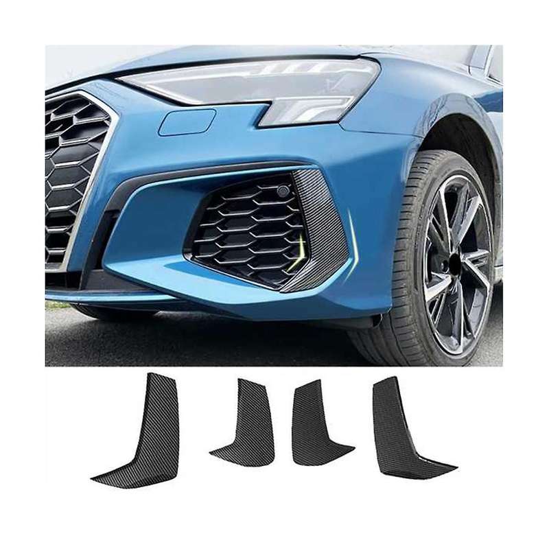 Car Carbon Fiber Front Rear Bumper Fog Light Frame Trim for A3 2021 Fog Lamp Covers Decorative Acce