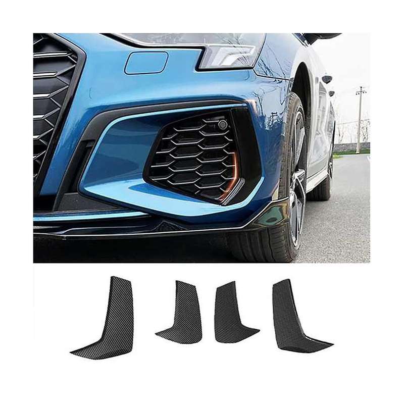 Car Carbon Fiber Front Rear Bumper Fog Light Frame Trim for A3 2021 Fog Lamp Covers Decorative Acce