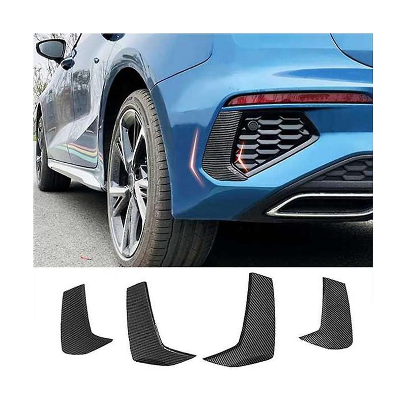 Car Carbon Fiber Front Rear Bumper Fog Light Frame Trim for A3 2021 Fog Lamp Covers Decorative Acce