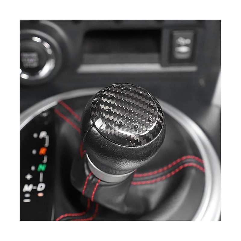 Car Carbon Fiber Gear Head Knob Shift Cover Trim Shifter Lever Cover Decoration for 86/ Brz 2012-20