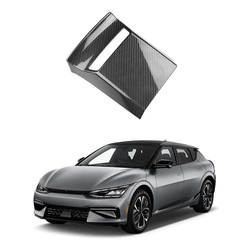 Car Carbon Fiber Front Usb Plug Anti- Panel Cover Trim for Ev6 2021 2022