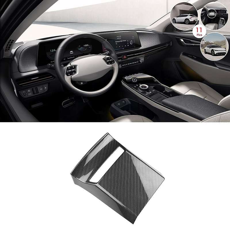 Car Carbon Fiber Front Usb Plug Anti- Panel Cover Trim for Ev6 2021 2022