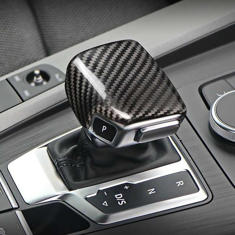 Car Carbon Fiber Gear Shift Knob Cover Sticker for- A5 A4L Q5L Gear Head Cap for RHD