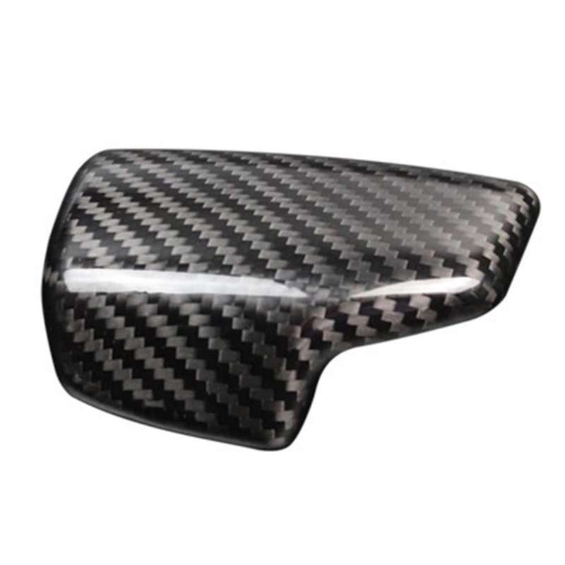 Car Carbon Fiber Gear Shift Knob Cover Sticker for- A5 A4L Q5L Gear Head Cap for RHD