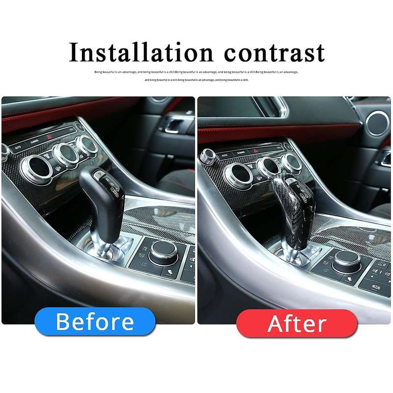 Car Carbon Fiber Gear Shift Knob Cover Trim for Land Sport 2014-2017 Car Accessories