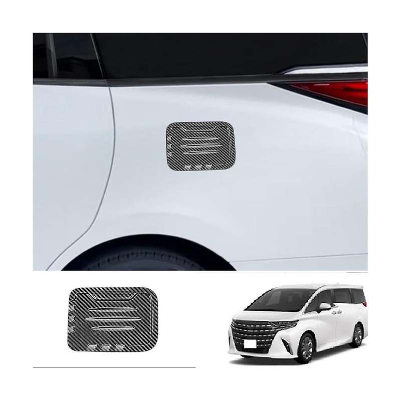 Car Carbon Fiber Fuel Filler Tank Cover Cap Decoration Cover for Alphard 40 Series 2023+ Car Accesso