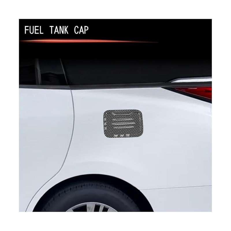 Car Carbon Fiber Fuel Filler Tank Cover Cap Decoration Cover for Alphard 40 Series 2023+ Car Access