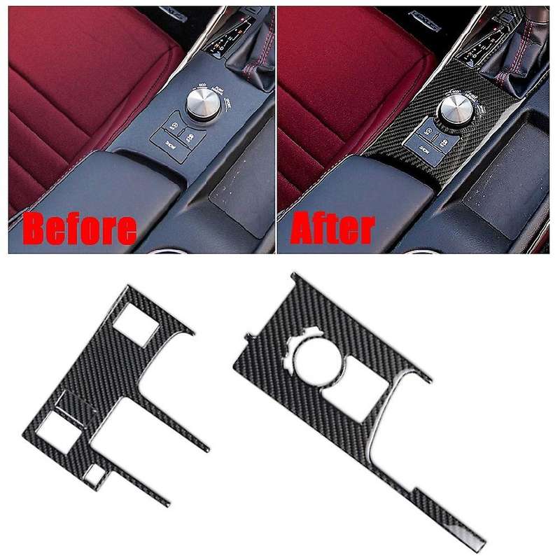 Car Carbon Fiber Gear Shift Panel Cover Trim Frame LHD Gear Panel for IS250 IS200 350 2014-2018