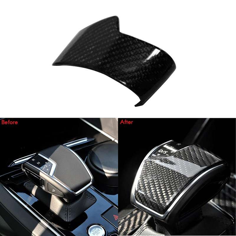 Car Carbon Fiber Gear Shift Knob Head Cover Sticker Trim Fit for 2019-2021 Car Shift Knob Cover Trim