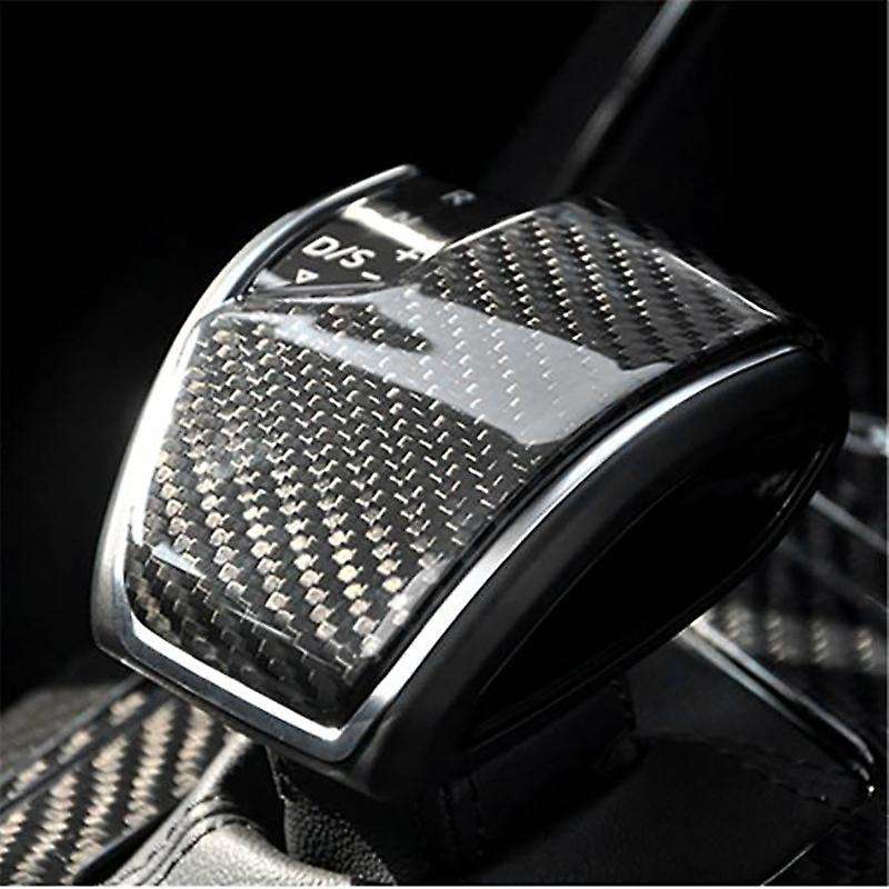 Car Carbon Fiber Gear Shift Knob Head Cover Sticker Trim Fit for 2019-2021 Car Shift Knob Cover Trim