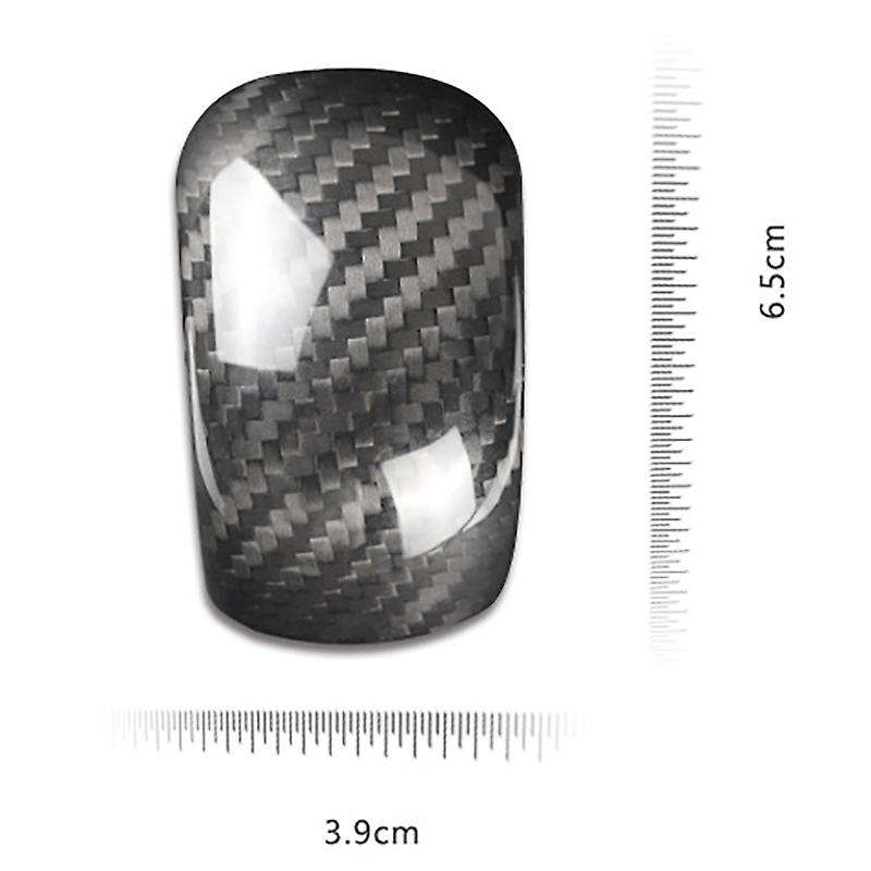 Car Carbon Fiber Gear Shift Knob Head Cover Sticker Interior Decorations for Forester 2013-2018