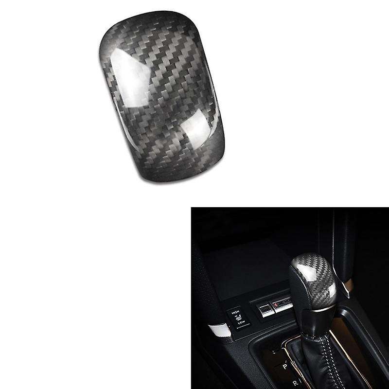 Car Carbon Fiber Gear Shift Knob Head Cover Sticker Interior Decorations for Forester 2013-2018