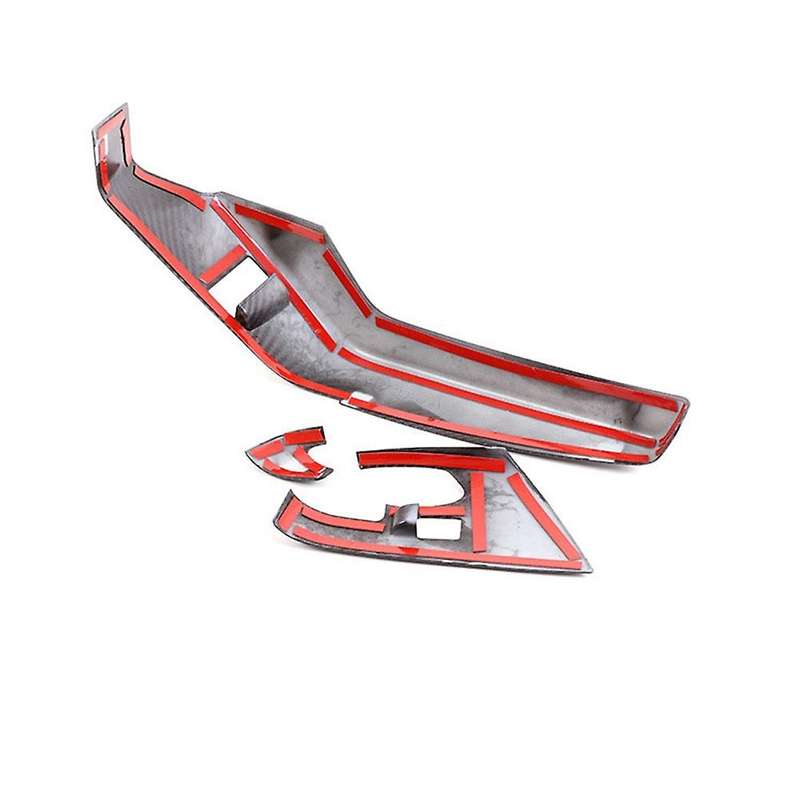 Car Carbon Fiber Glass Lift Button Switch Cover Door Armrest Panel Sticker for Corvette C7 2014-201