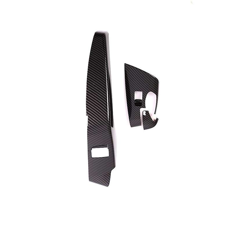 Car Carbon Fiber Glass Lift Button Switch Cover Door Armrest Panel Sticker for Corvette C7 2014-201