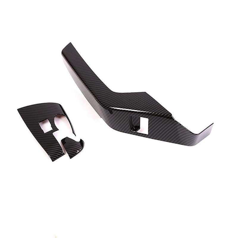 Car Carbon Fiber Glass Lift Button Switch Cover Door Armrest Panel Sticker for Corvette C7 2014-201