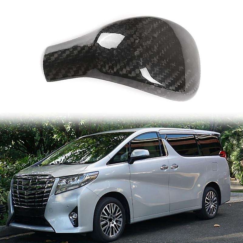 Car Carbon Fiber Gear Shift Knob Head Cover Sticker Trim for Alphard Vellfire 15-20 Car Shift Knob C