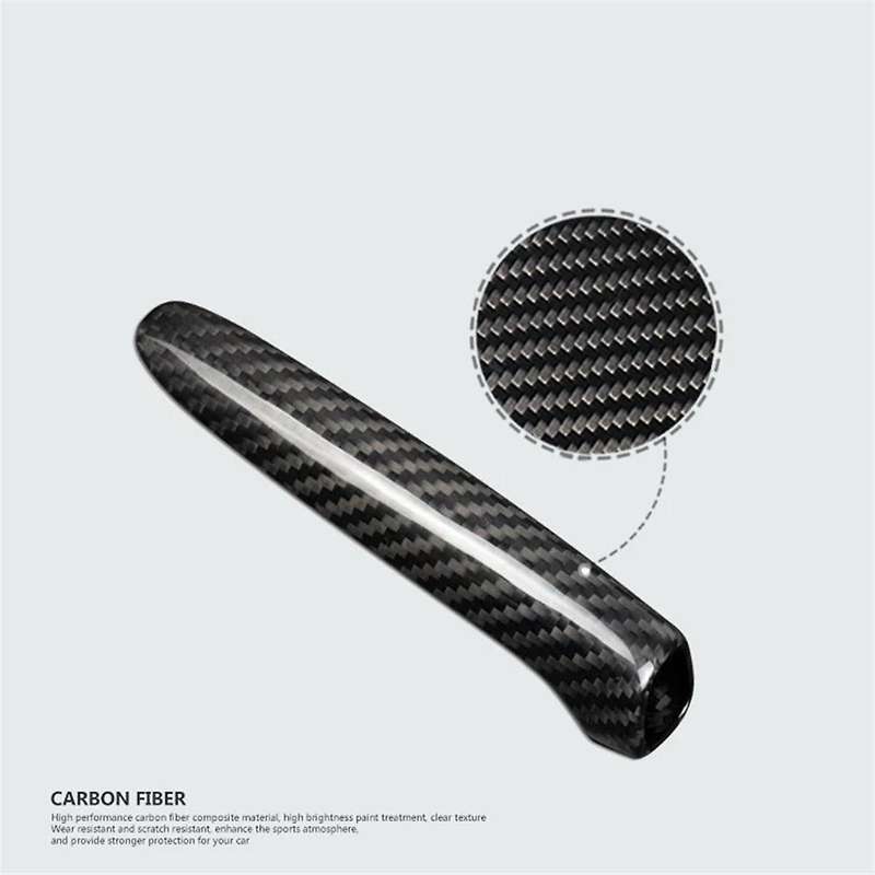 Car Carbon Fiber Hand Brake Cover Hand Brake Grip Case Shell Trim for 2012-2016 Handbrake Stickers