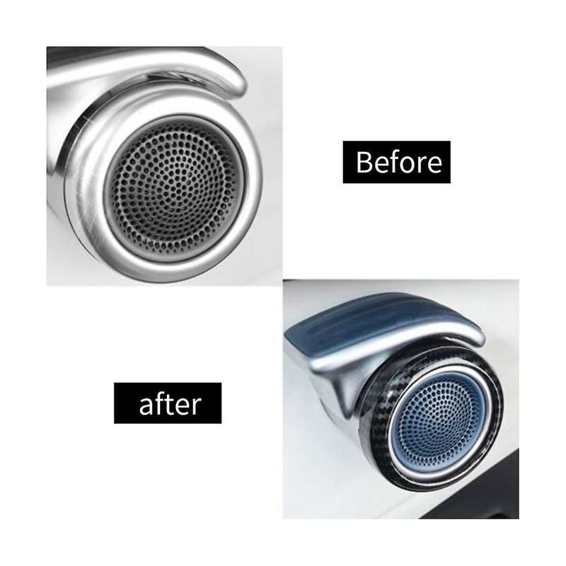 Car Carbon Fiber Grain Interior Side Door Speaker Cover Trim for Atto 3 Yuan Plus 2022
