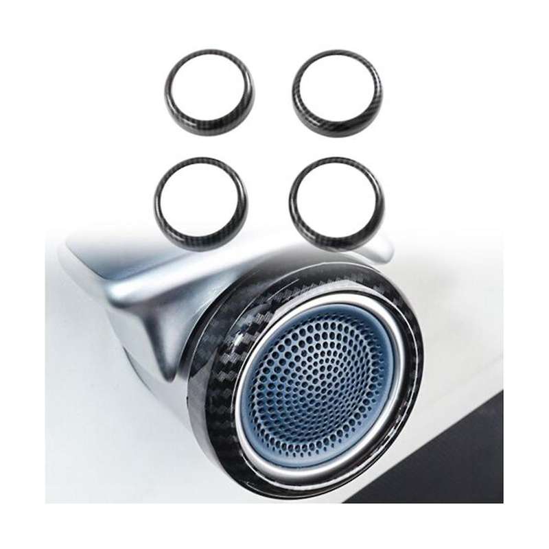 Car Carbon Fiber Grain Interior Side Door Speaker Cover Trim for Atto 3 Yuan Plus 2022