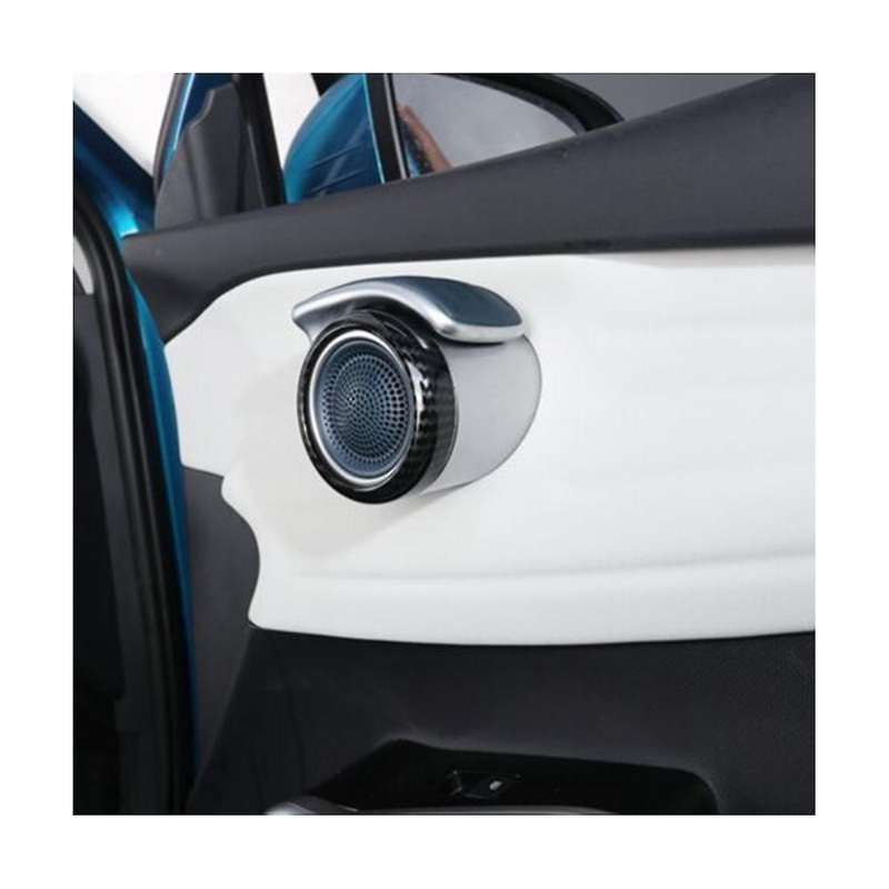 Car Carbon Fiber Grain Interior Side Door Speaker Cover Trim for Atto 3 Yuan Plus 2022