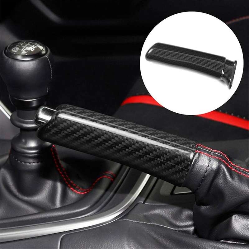Car Carbon Fiber Hand Brake Cover Hand Brake Grip Case Shell Trim for BRZ GR86 Handbrake Stickers