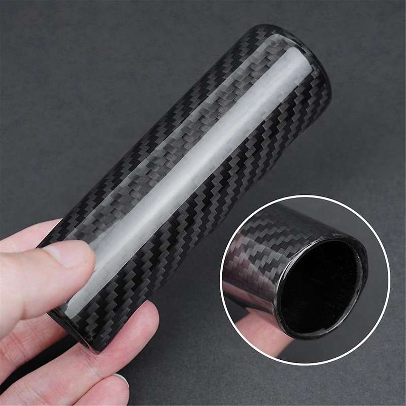 Car Carbon Fiber Hand Brake Cover Hand Brake Grip Case Shell Trim for MX-5 2006-2015 Handbrake Stick