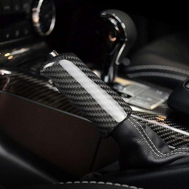 Car Carbon Fiber Handbrake Cover Grip Handle Lever Brake Handle Cover for G Class W463 W464 G500 G63