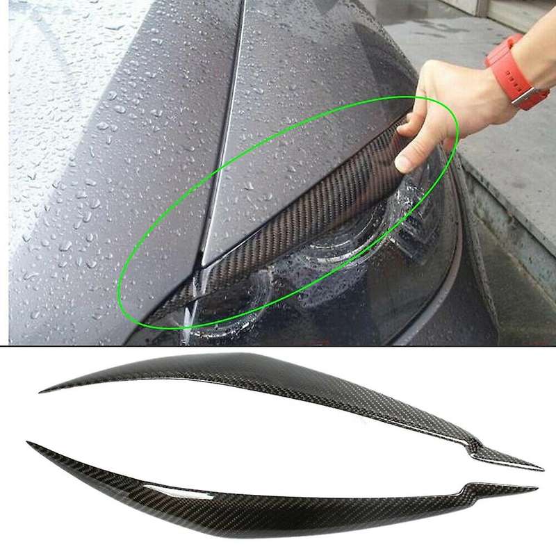 Car Carbon Fiber Headlight Eyelid Eyebrow Cover for E71 X6 X6M 2008-2014