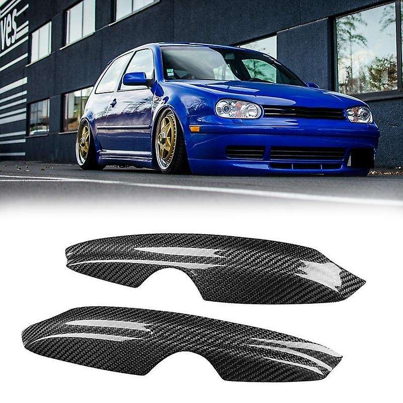Car Carbon Fiber Headlight Eyebrow Eyelid for Golf 4 MK4 IV 1999-2004