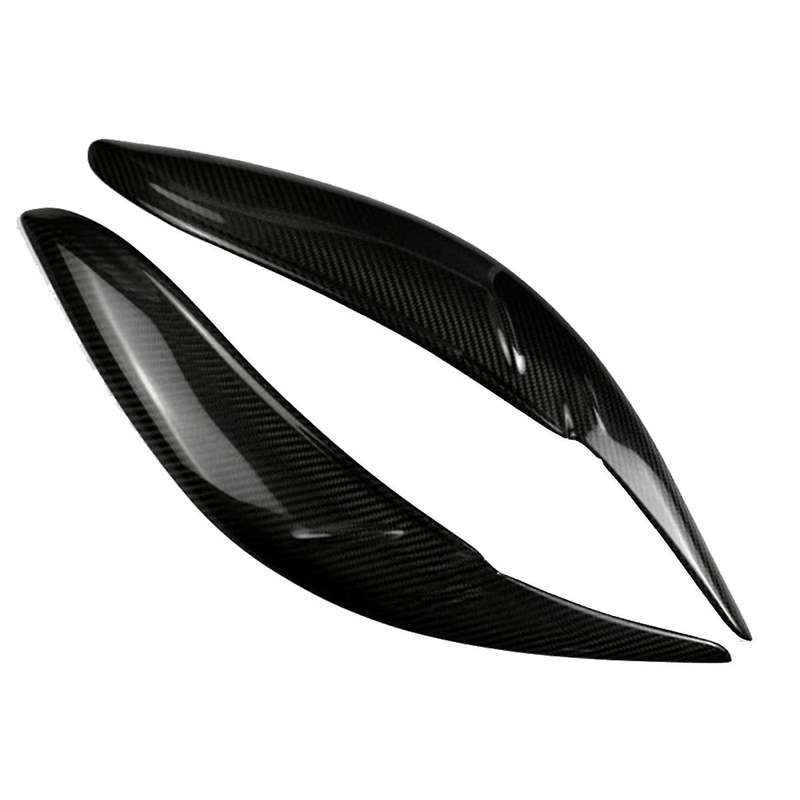 Car Carbon Fiber Headlights Eyebrow Eyelid Trim Cover Sticker Accessories for Sienna LE SE 2011-202