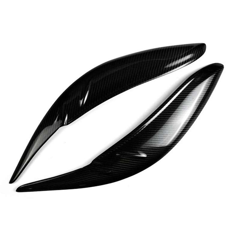 Car Carbon Fiber Headlights Eyebrow Eyelid Trim Cover Sticker Accessories for Sienna LE SE 2011-202