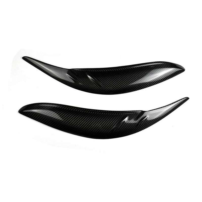 Car Carbon Fiber Headlights Eyebrow Eyelid Trim Cover Sticker Accessories for Sienna LE SE 2011-202
