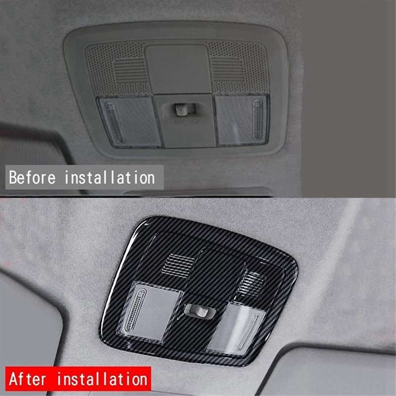 Car Carbon Fiber Indoor Reading Light Cover Roof Lamp Panel Frame for Raize A200A A210A 2020 -2021