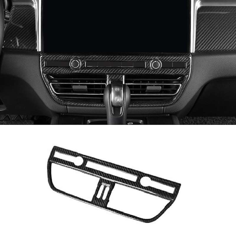 Car Carbon Fiber Interior Central Air Outlet Trim Frame for 2015-2020