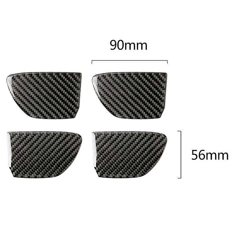 Car Carbon Fiber Inner Door Handle Bowl Cover Trim for Q50 Q60 2014-2019