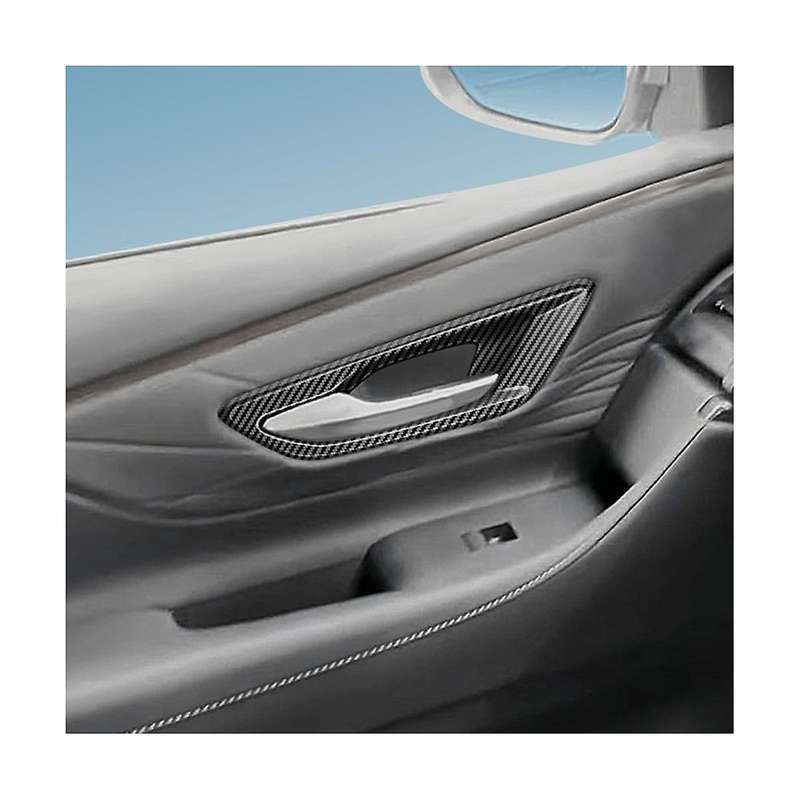 Car Carbon Fiber Inner Door Bowl Panel Inside Handle Protector Cover for Alphard 40 Series 2023+ Rhd