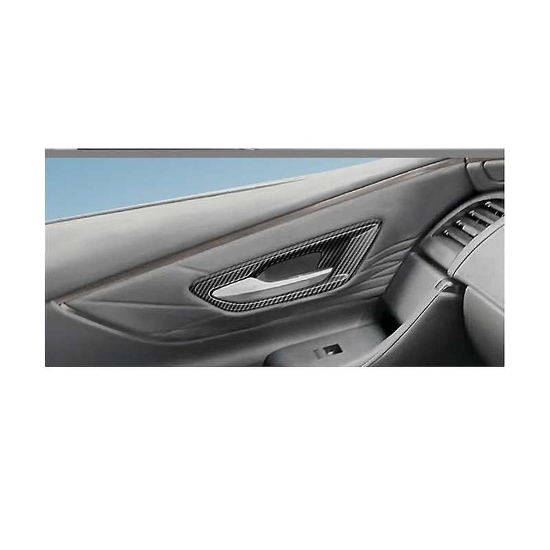 Car Carbon Fiber Inner Door Bowl Panel Inside Handle Protector Cover for Alphard 40 Series 2023+ Rhd