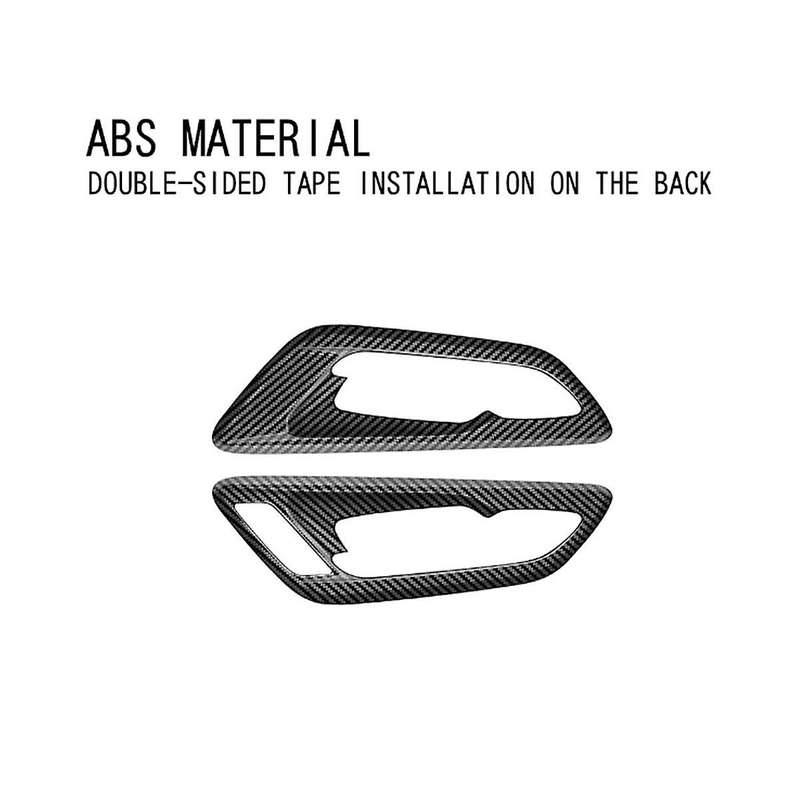 Car Carbon Fiber Inner Door Bowl Panel Inside Handle Protector Cover for Alphard 40 Series 2023+ Rhd