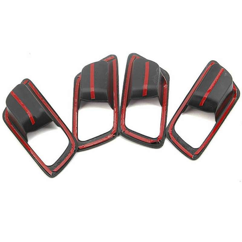 Car Carbon Fiber Inner Door Handle Bowl Cover Trim for C- 2017-2020