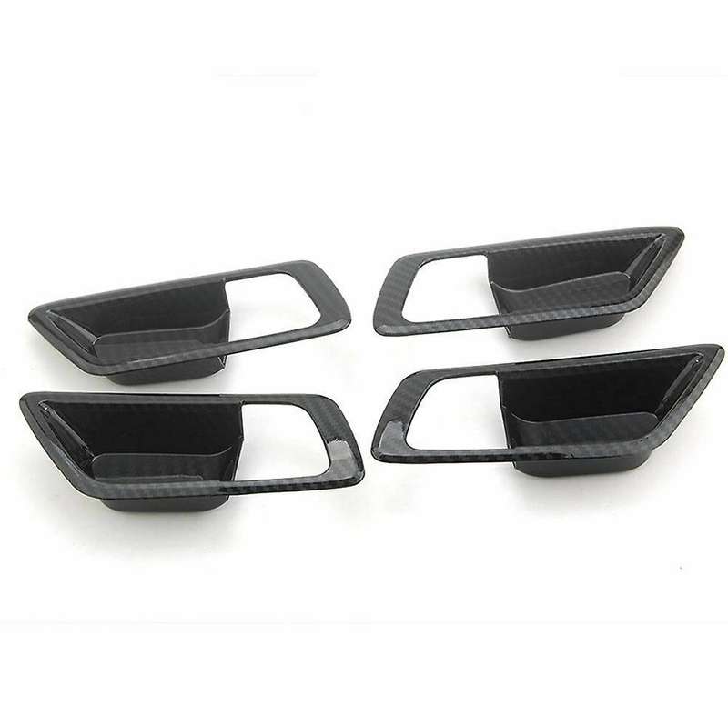 Car Carbon Fiber Inner Door Handle Bowl Cover Trim for C- 2017-2020