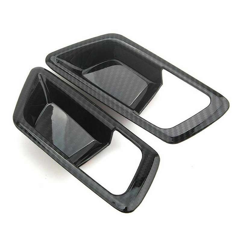 Car Carbon Fiber Inner Door Handle Bowl Cover Trim for C- 2017-2020