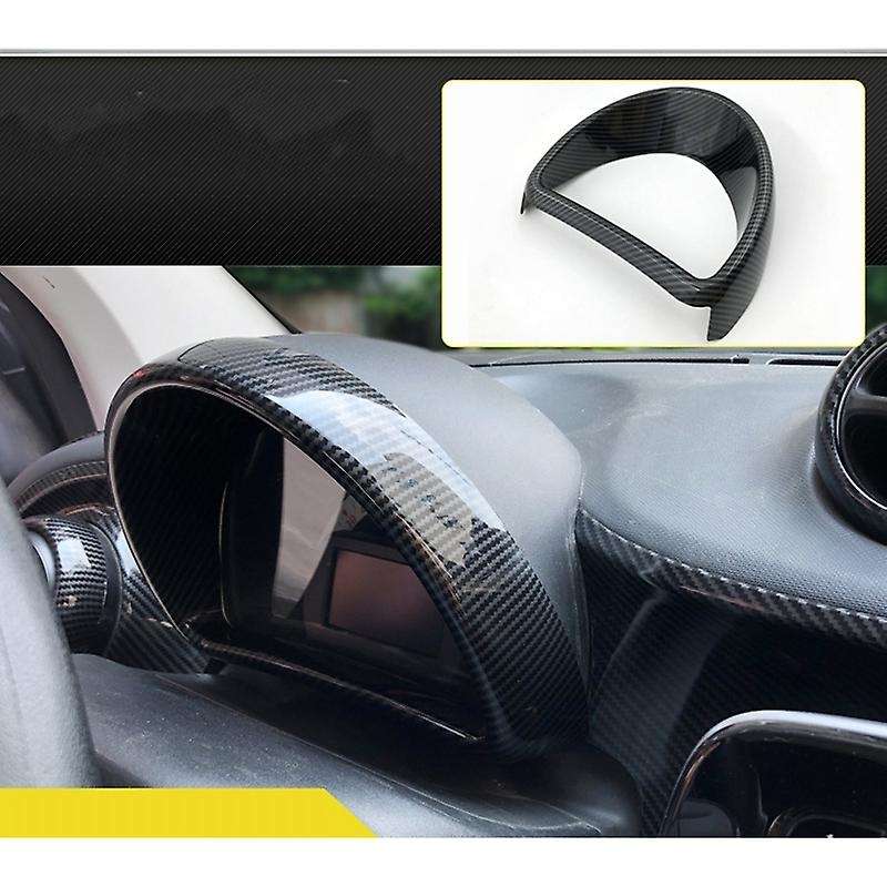 Car Carbon Fiber Instrument Decorative Dashboard Frame Cover Trim for Smart 453 Fortwo 2015+ Accesso