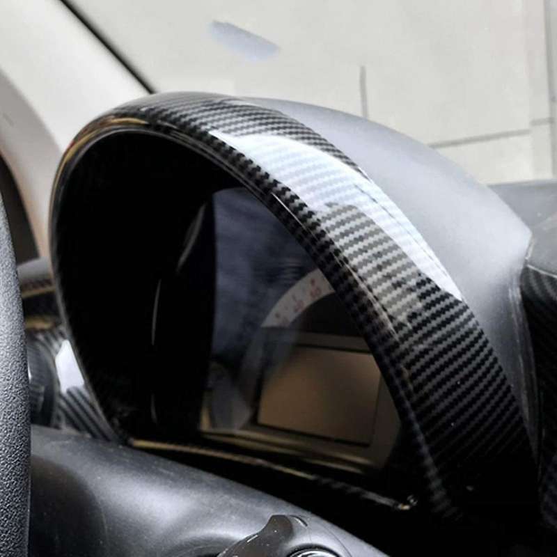 Car Carbon Fiber Instrument Decorative Dashboard Frame Cover Trim for Smart 453 Fortwo 2015+ Accesso
