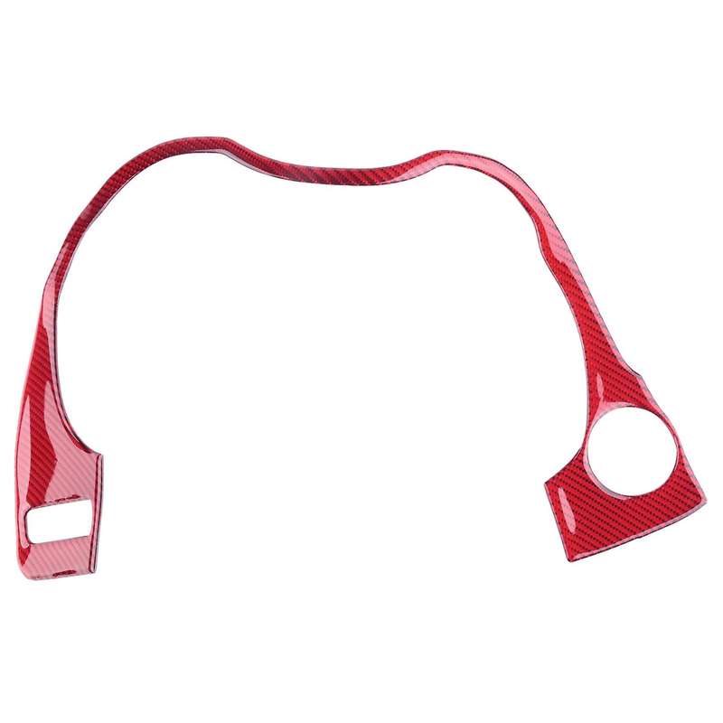 Car Carbon Fiber Interior Dashboard Frame Cover Trim for Q50 Q60 2014-2019 Red