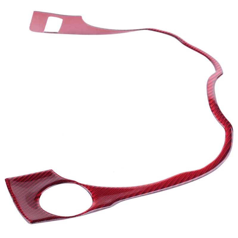 Car Carbon Fiber Interior Dashboard Frame Cover Trim for Q50 Q60 2014-2019 Red