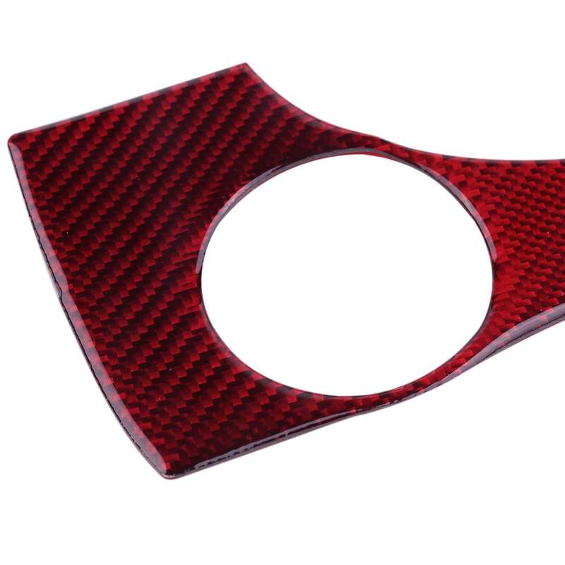Car Carbon Fiber Interior Dashboard Frame Cover Trim for Q50 Q60 2014-2019 Red