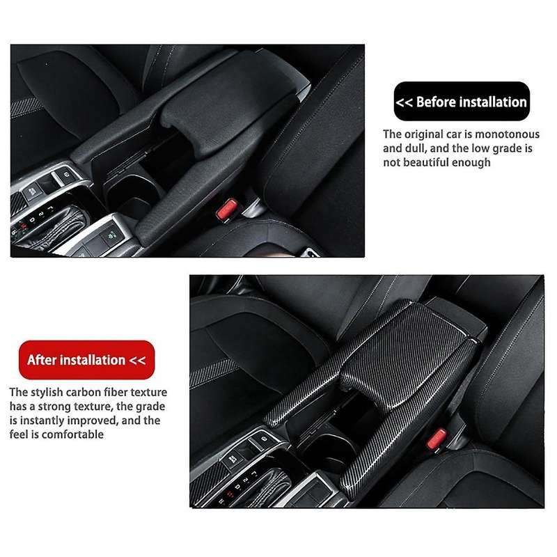 Car Carbon Fiber Interior Decor Trim Retrofitting Central Control Panel Stickers Cover for 10Th 2016